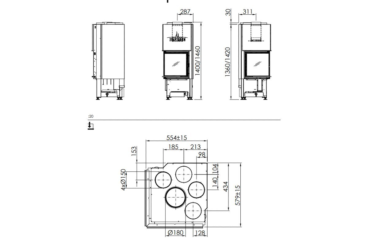 Spartherm Linear Corner 46x46x51 (vaste greep)-line_image spartherm-linear-corner-46x46x51-vaste-greep-line_image